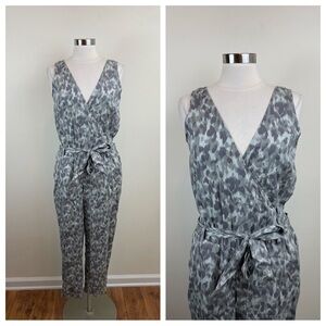 Cloth & Stone Gray Camouflage Animal Print Jumpsuit Women Size Medium New